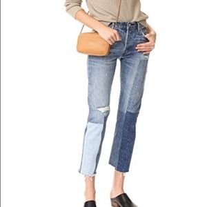 Levis 501 Jeans in Ragged Lands Patchwork